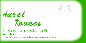 aurel kovacs business card